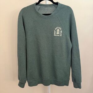 Keep Nature Wild Men's Green Graphic Crewneck Sweatshirt L